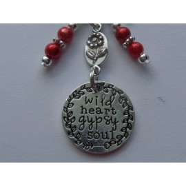 HANDBAGS BOHO HIPPIE WILD HEART GYPSY SOUL KEY CHAIN CLIP FOR PURSE FOB BACKPACK BAG