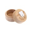 Samcos Baby Tooth Box, Wooden Baby Tooth Case, Compact, Storage