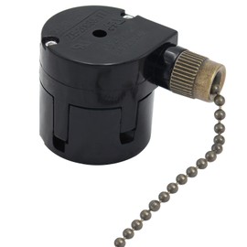 Zing Ear ZE-208S5-1T 5 Wire 4 Speed Ceiling Fan Rotary Switch Ceiling Fan Light Lamp Replacement Switch with Bronze Pulling String