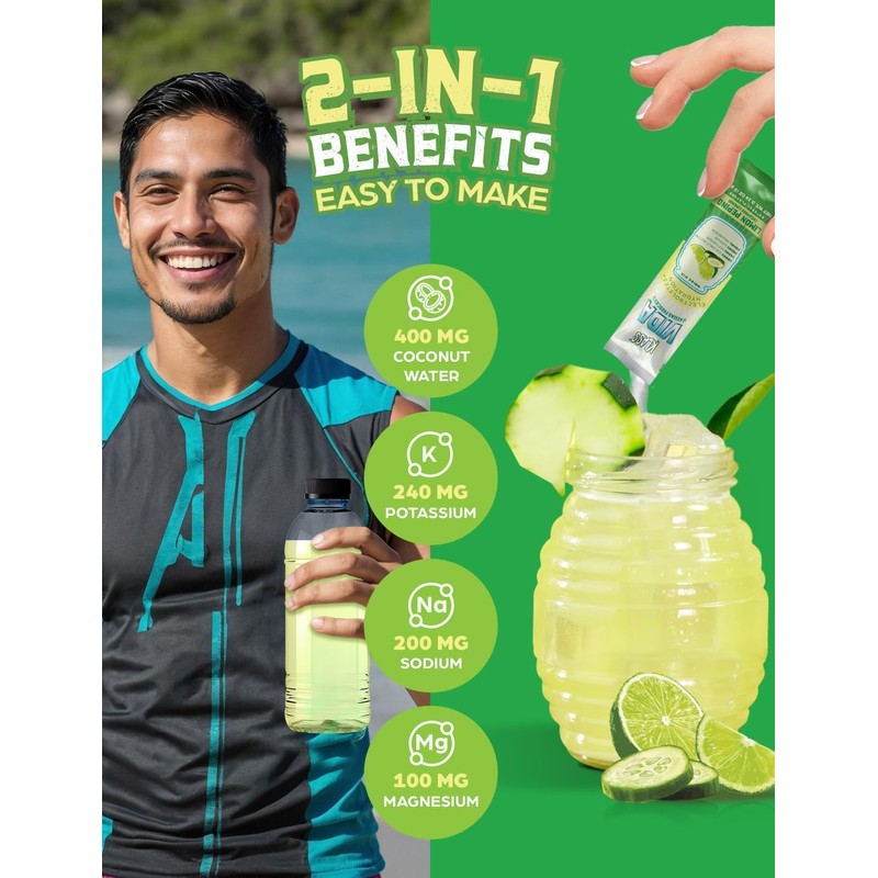 KLASS VIDA Electrolyte Drink Mix – Cucumber Limeade Agua Fresca
