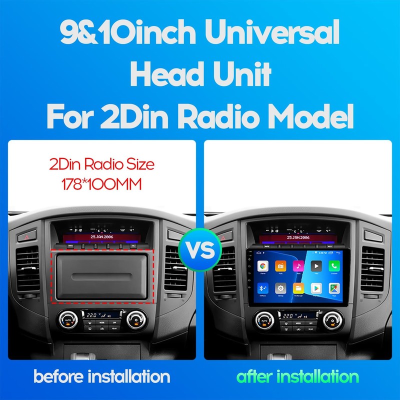 9inch 2+32GB IPS Full Touch Screen Android Car Radio Audio