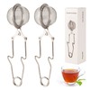 Snap Ball Tea Strainer, Exptolii 2 Pack Stainless Steel Tea