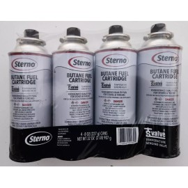 Sterno (4 Pack) Sterno Butane Fuel Cartridge, 8 Oz, 50162