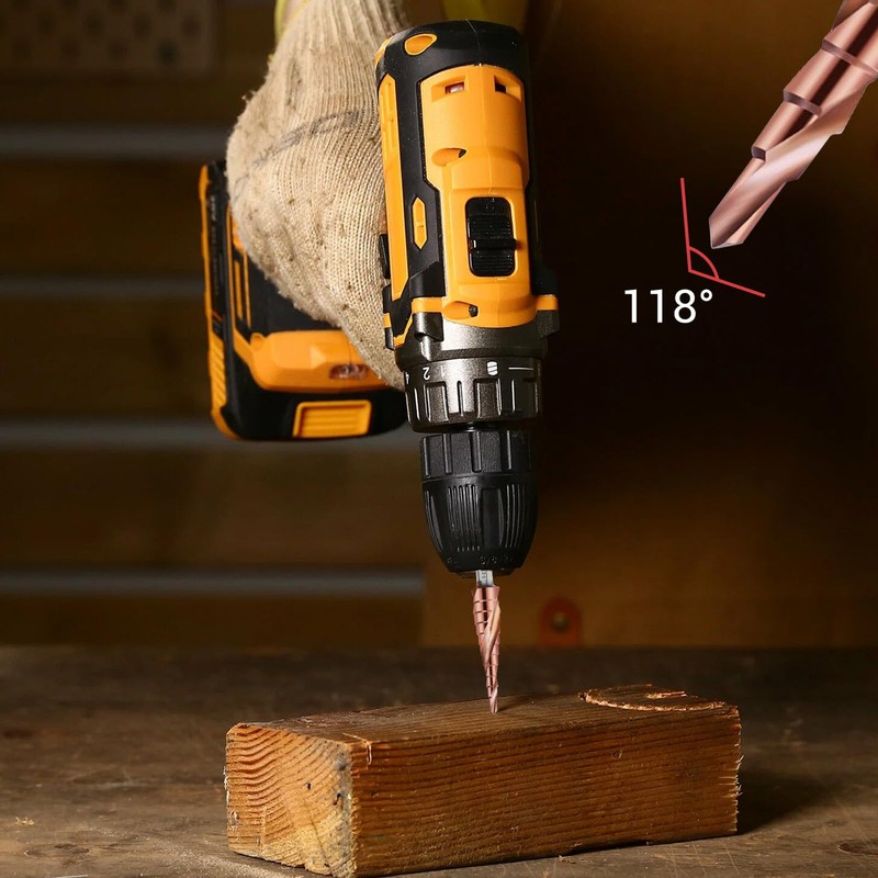 Xdealcozyxc M35 Cone Step Drill Bit for Metal, 6.3 mm