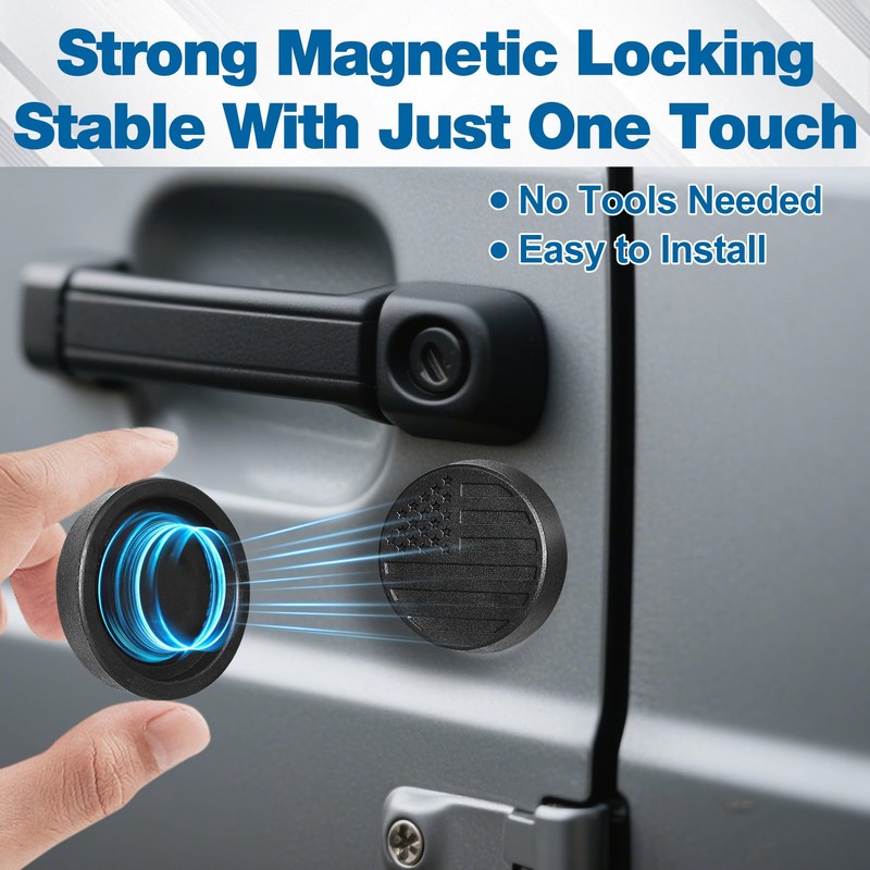 MYFAMIREA Magnetic Keyhole Covers for Jeep Wrangler JL/Gladiator JT 2018-2025