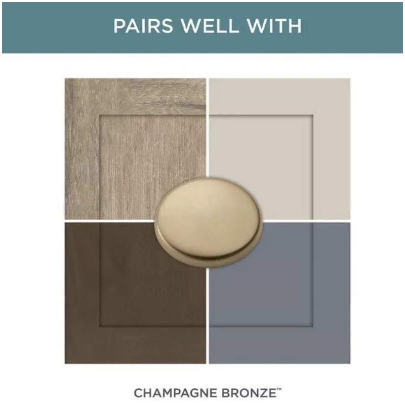 Liberty P01025C-CZ-CP 1-5/8" (40mm) Champagne Bronze Steel Bar Knob Drawer