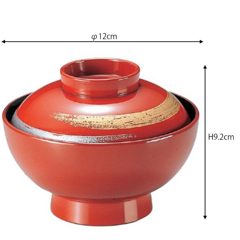 Bowl: 3-230-2 Vermilion Kasuri 4 inch Open Sensai Bowl Diameter