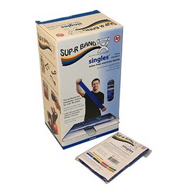 Sup-R Band Latex Free Exercise Band, 5' Strips, Blue, 30 Strips/Box