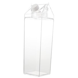 cabilock 1000 ml Milk Carton Water Bottle, Clear Water Bottle, Milk Container for Refrigerator, Square Water Bottle