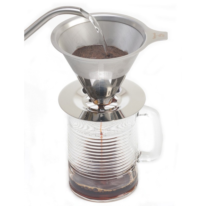 Maranello Caffé Pour Over Coffee Dripper Stainless Steel Reusable Drip