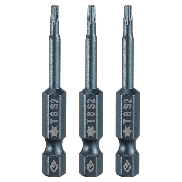 HARFINGTON 3pcs T8 Torx Screwdriver Bit 1/4" Hex Shank 2"