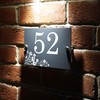 Badgemaster Modern Anthracite House Number Sign Plaque Stainless Steel Standoffs