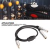 3.5mm to Dual 6.35mm Cable Male to Dual Female Plug