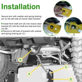 For John Deere New Mower GX20497 Front Draft Arm Kit For John Deere L120 L130 100 LA105 GX20497