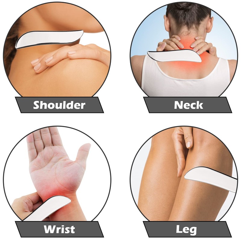 MFUOE Stainless Steel Gua Sha Scraping Massage Tool IASTM Tools