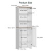 Smart FENDEE 66" Tall White Bookcase with Storage Cabinet, Wooden