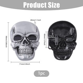 CHGCRAFT Skull Head Belt Buckle Alloy Skull Head Belt Buckle Adjuster Triangle Belt Buckles Cowboy Belt Buckle Skull Shape Belt Buckle for Belt Decoration Platinum