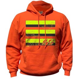 SafetyShirtz Men's Topo Hi-Vis Safety Stripe Hoodie, Neon Yellow/Reflective/Orange - Small