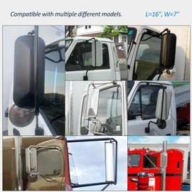 BOURSIN 7x16 Inch Side Door Mirror For ISUZU NPR NQR NRR NPR-HD NRR 1986-2007 West Coast Universal Driver or Passenger Side