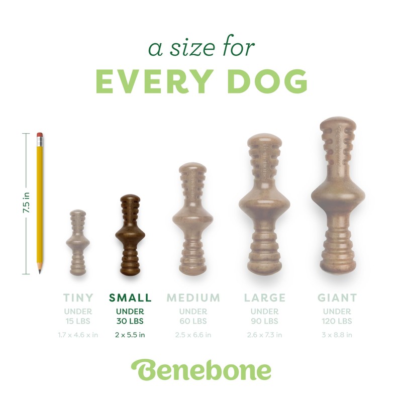 Benebone Zaggler Rolling Dog Chew Toy for Aggressive Chewers, Real