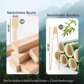 Raclette Scraper Pack of 8 Raclette Sliders Wooden Raclette Spatula for Cheese Grills (8 Sliders & 2 Bamboo Tongs)