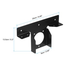 sourcing map 2pcs Corner Brackets, 3-Way T Brackets for 4" x 4" (Actual:3.5 Inch) Post Bracket for Patio Hardware Kit, Black