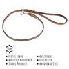 Braided Dog Lead in smooth cow leather in brown and