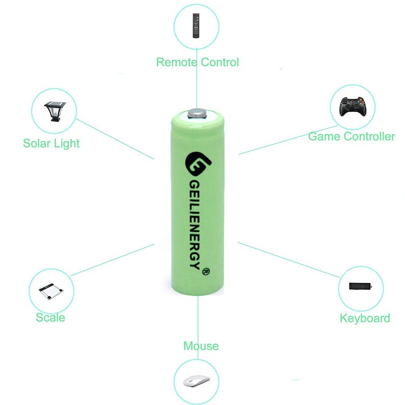 QBLPOWER AA Ni-MH 600mAh 1.2V Rechargable Solar Light Batteries for