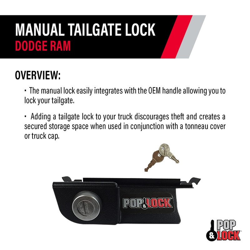 Pop & Lock – Manual Tailgate Lock for Dodge Ram