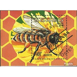 Kongo (Brazzaville) block125 (complete.issue.) unmounted mint/never hinged ** MNH 1994 Insects+Arachnids (Stamps for collectors) Invertebrates Other (insects, snails, bees…)
