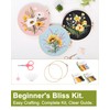 Santune 3 Pack Flower Embroidery Kit for Beginners Adults Cross