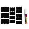 Wrapables Rectangle Fancy Chalkboard Labels with Chalk Pen, Set of