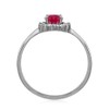 Silvershake Petite 7X5mm Simulated Oval Shape Red Ruby White Gold