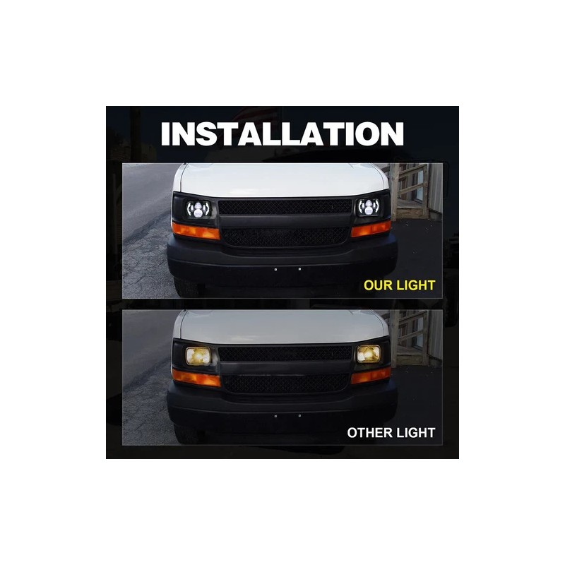 Unbranded DOT Approved Pair 200W 5x7" 7x6 LED Headlights for
