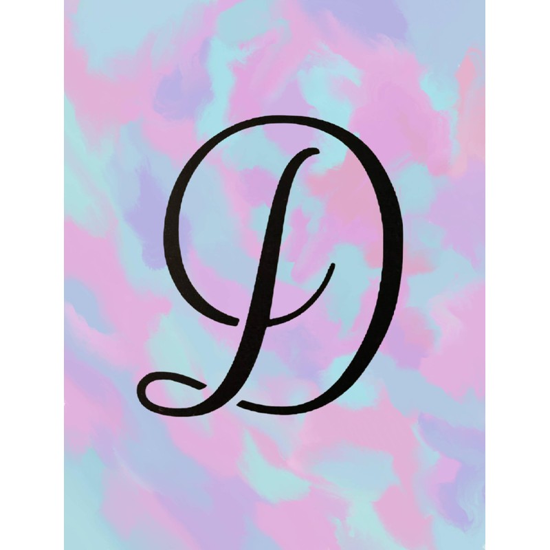 Large Script Cursive Letter D Stencil, Reusable & Sturdy, 8.5"