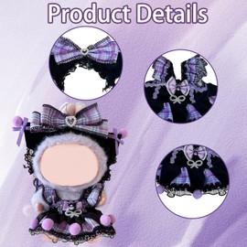 AYNKH 2 Doll Clothes Suitable for 17 cm Doll Clothes Purple