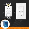 J.LUMI GFC2201 Self-Test Tamper Resistant GFCI Outlet and Switch, 15