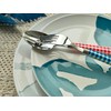Exzact 20 Piece Stainless Steel Checked Handles Cutlery Set Dishwasher