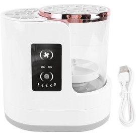 Limpiador Automático de Brochas de Maquillaje, Clear View 850RPM 2H 5H Temporizador Limpiador de Brochas de Maquillaje Máquina Secadora, Máquina Limpiadora de Brochas de