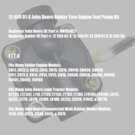 12-559-02-S Fuel Pump Kit for Kohler CH11-CH16 CV11-CV16 CH410 11-16 HP Engine Replace OE 12 559 01-S 12 559 02-S