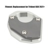 Motorcycle Side Stand Extension Plate Aluminum Alloy Gray Rustproof Replacement