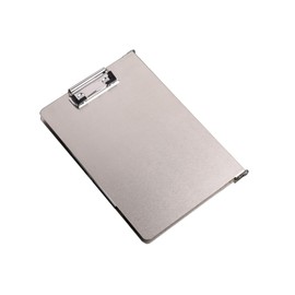 Foldable Stainless Steel Clipboard with Shoulder Strap - Adjustable Size, Portable & Durable for Work, School, Field (A4 to A5)
