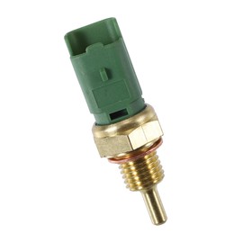 Partuto Coolant Temperature Sensor No.96368024 - for Peugeot 206 2000-2009 Plastic Metal Gold Tone Green - 1 Pcs