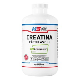 Hero Sport Creatina Creapure 400 Capsulas. 100 Pura Sabor Sin Sabor                                                                                   
