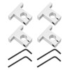 sourcing map 4pcs SK12 Aluminum Linear Rod Rail Shaft Support
