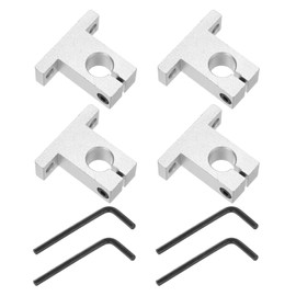 sourcing map 4pcs SK12 Aluminum Linear Rod Rail Shaft Support for 12mm Diameter Shaft, Linear Motion Rail Guides Mounting Bracket for CNC Machine, 3D Printer, Automation Equipment, Silver Tone