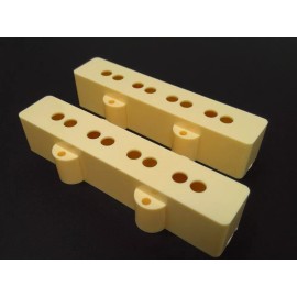 True Custom Shop® Cream Neck & Bridge Pickup Cover Set for Fender Jazz Bass