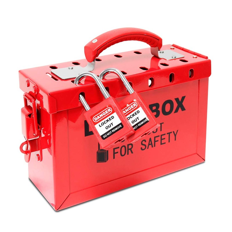 WISAMIC Group Lockout Tagout Lock Box: with 13 Slots Portable