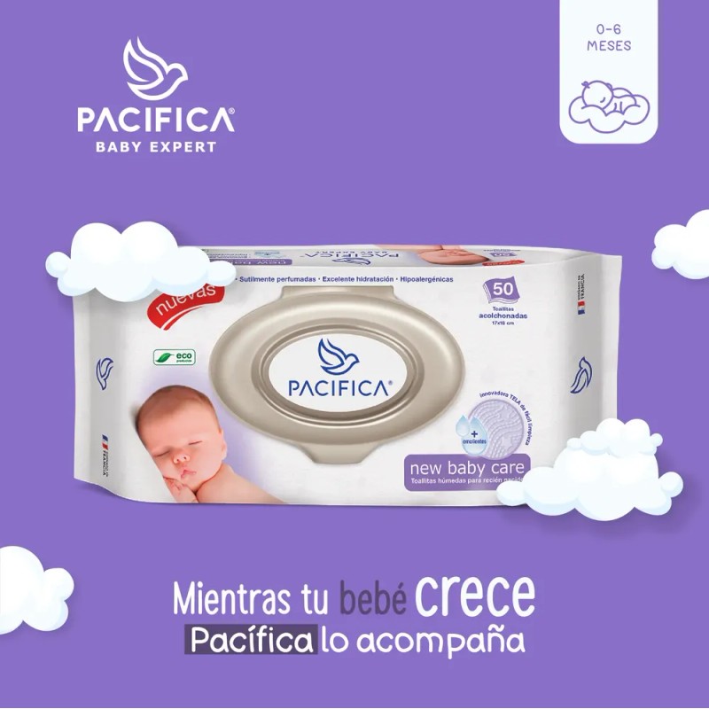 Toallitas Húmedas Para Bebé Recién Nacido Pacifica 600 Pzas