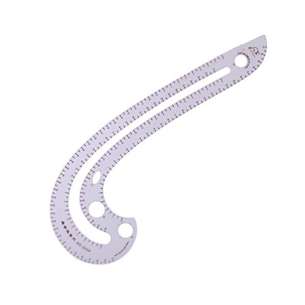 HONEYSEW Sewing Tools Transparent Ruler Soft Plastic Comma Shaped Curve